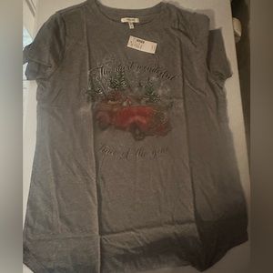 Gray Christmas shirt